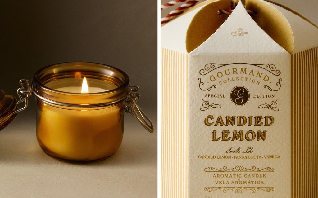 (120 g) candied lemon scented candle
