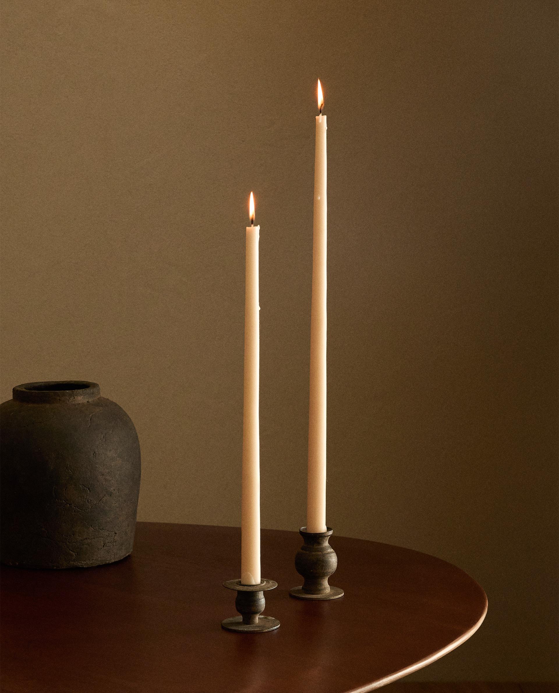 TALL IRON CANDLEHOLDER