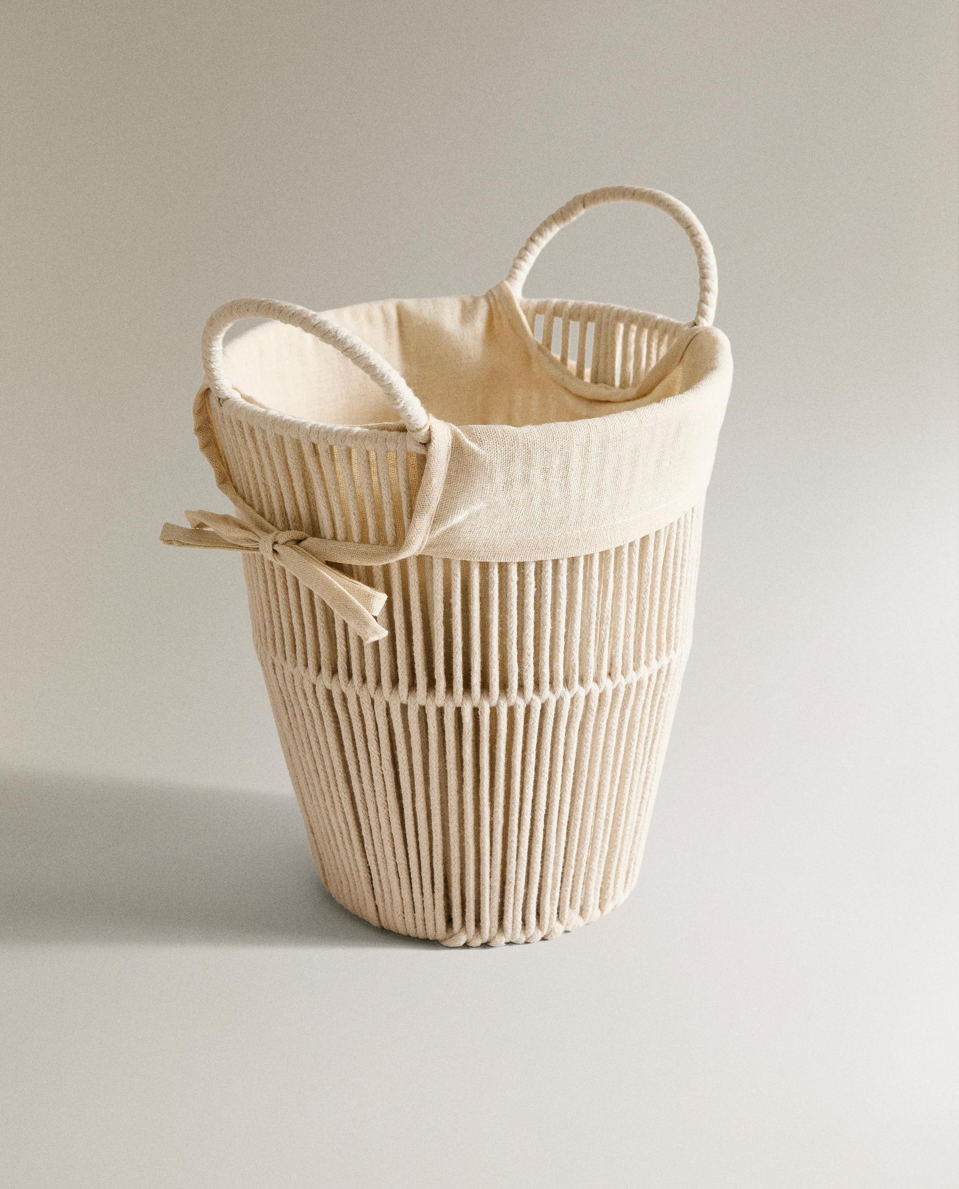 سلة مهملات للحمام ببطانة قطن سلة مهملات للحمام ببطانة قطن