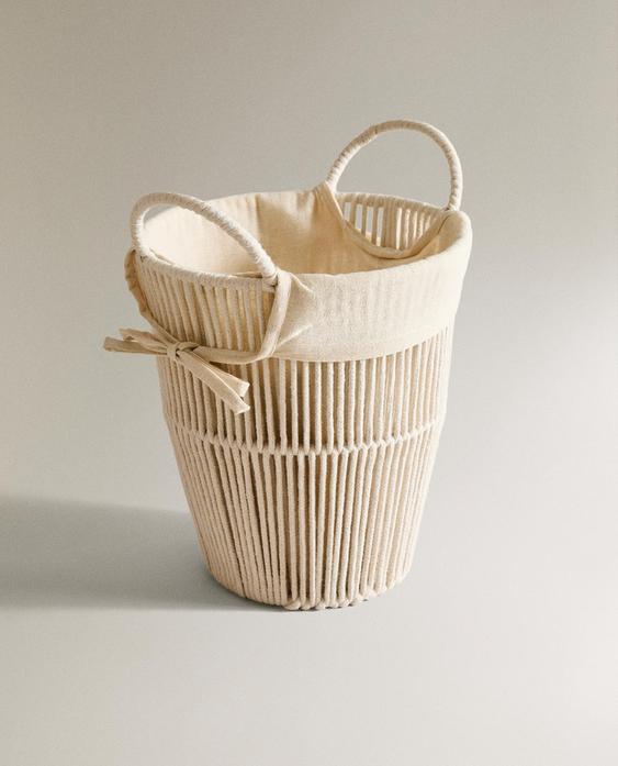 BATHROOM BIN WITH COTTON LINING BATHROOM BIN WITH COTTON LINING