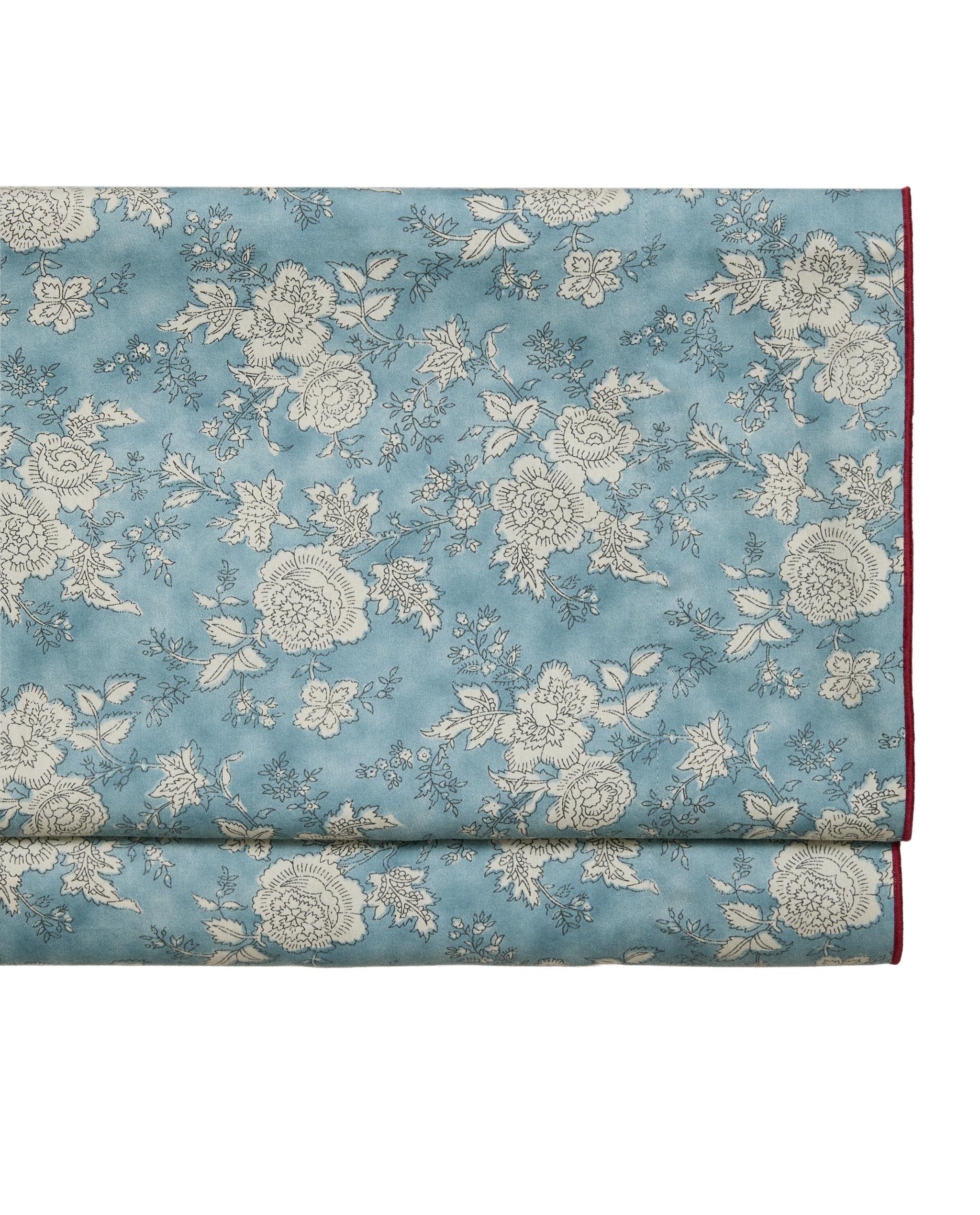 SATEEN FLORAL PRINT FLAT SHEET WITH PIPING product thumbnail 7