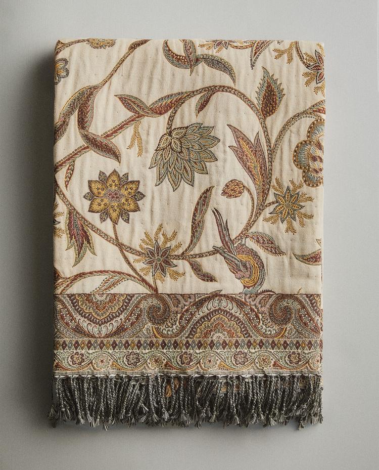 FLORAL JACQUARD THROW