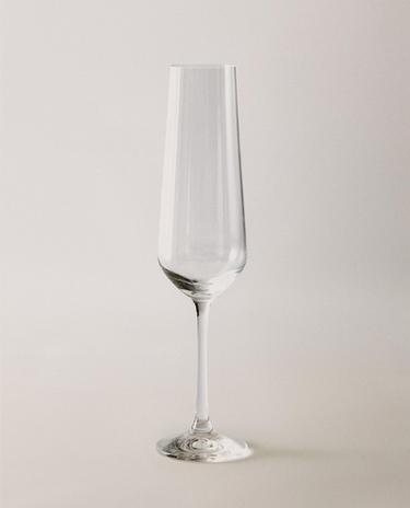 BOHEMIA CRYSTAL PLAIN FLUTE GLASS