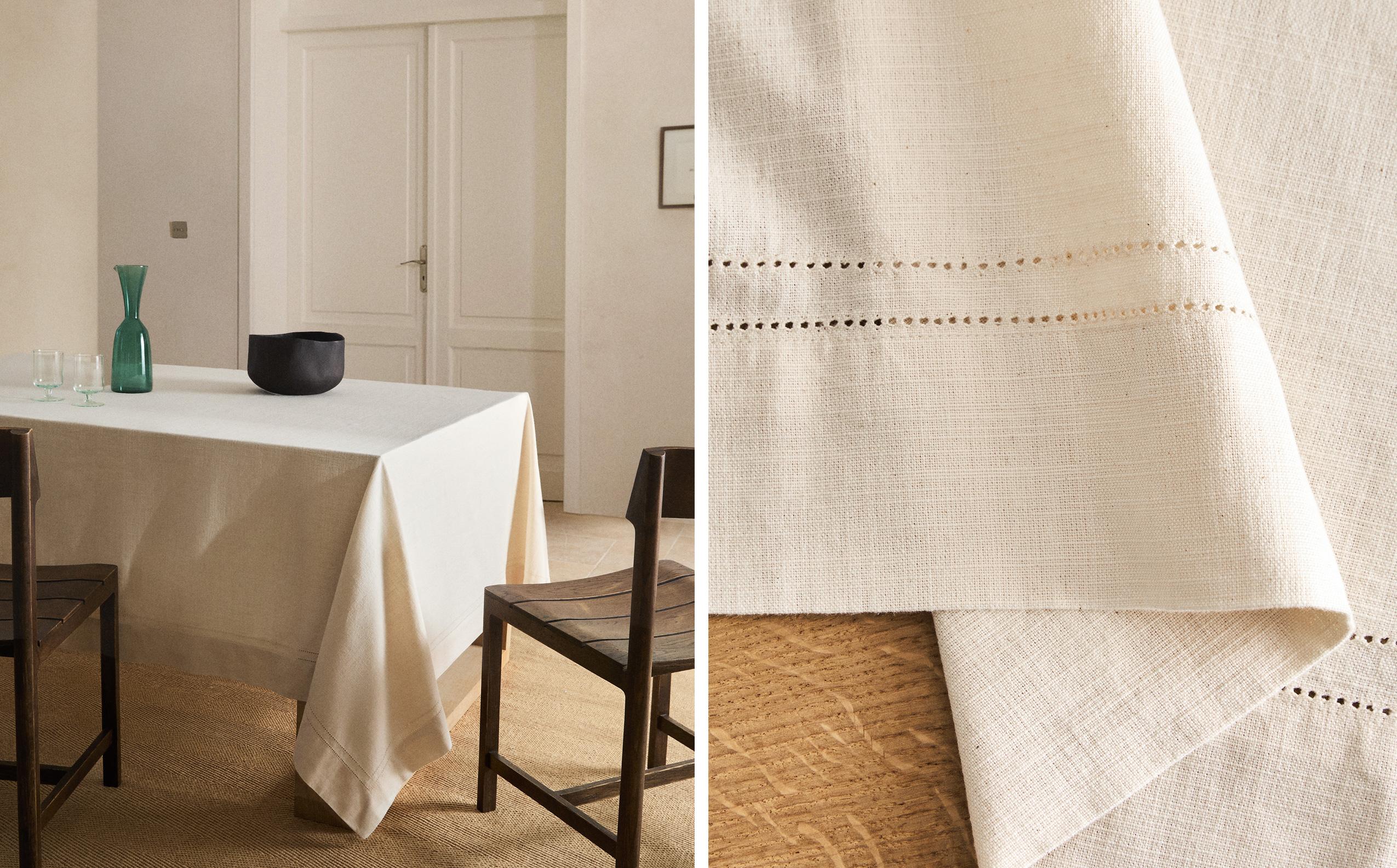 ZARA HOME ホワイト テーブルクロス 170x250 cm ZARA HOME ホワイト テーブルクロス 170x250 cm - メルカリ