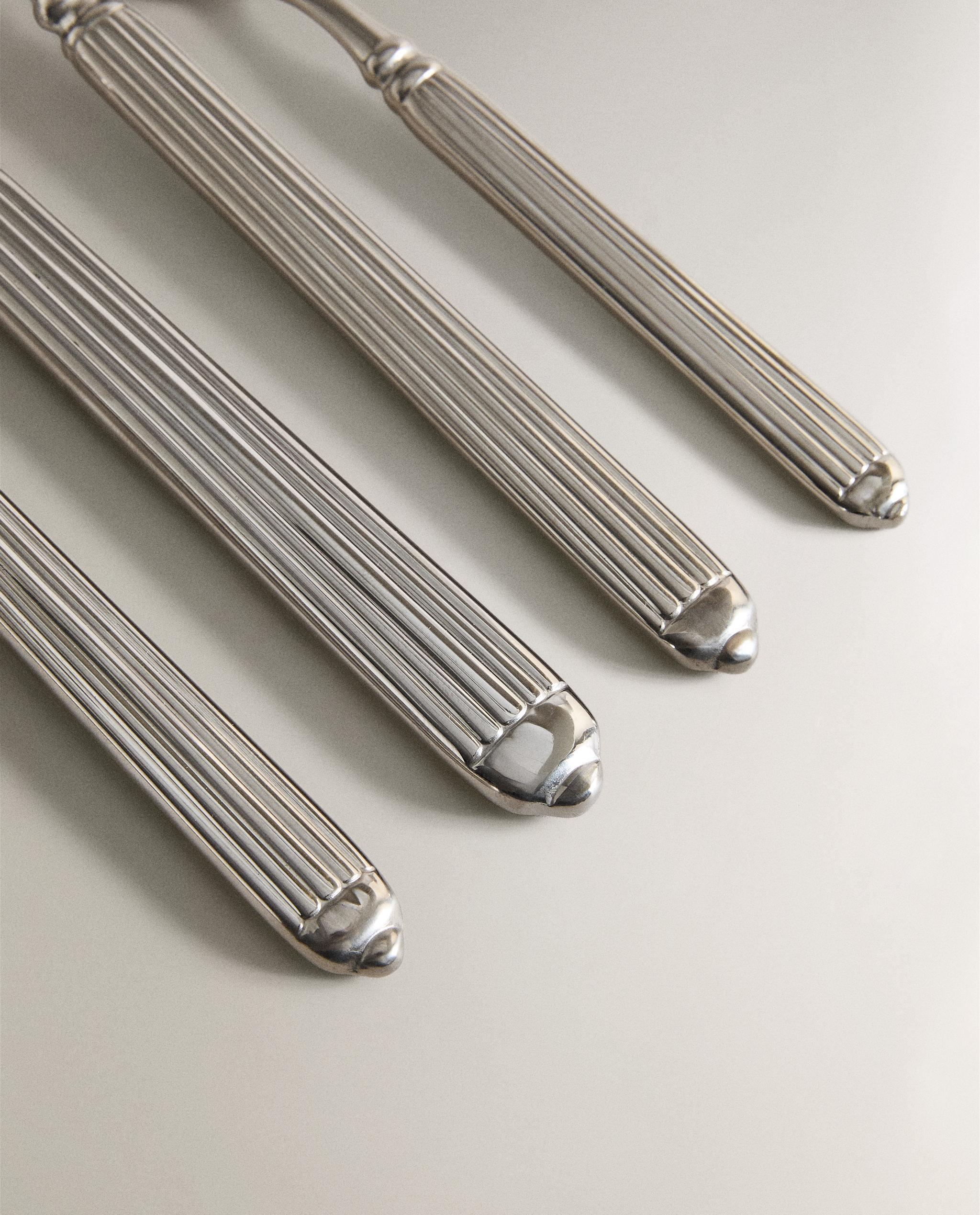 4-PIECE GROOVED STEEL CUTLERY SET product thumbnail 2