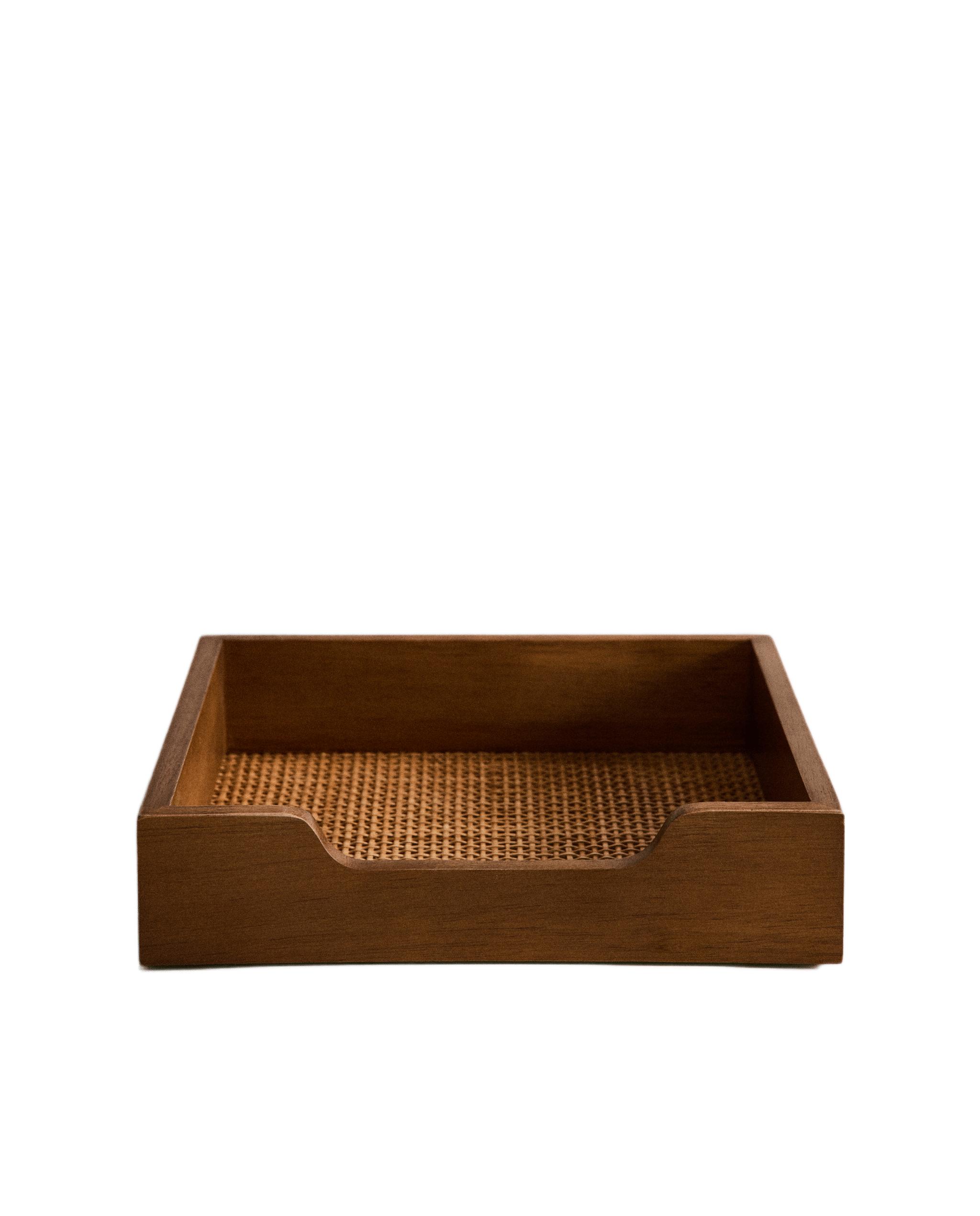 WOOD AND RATTAN NAPKIN HOLDER product thumbnail 5