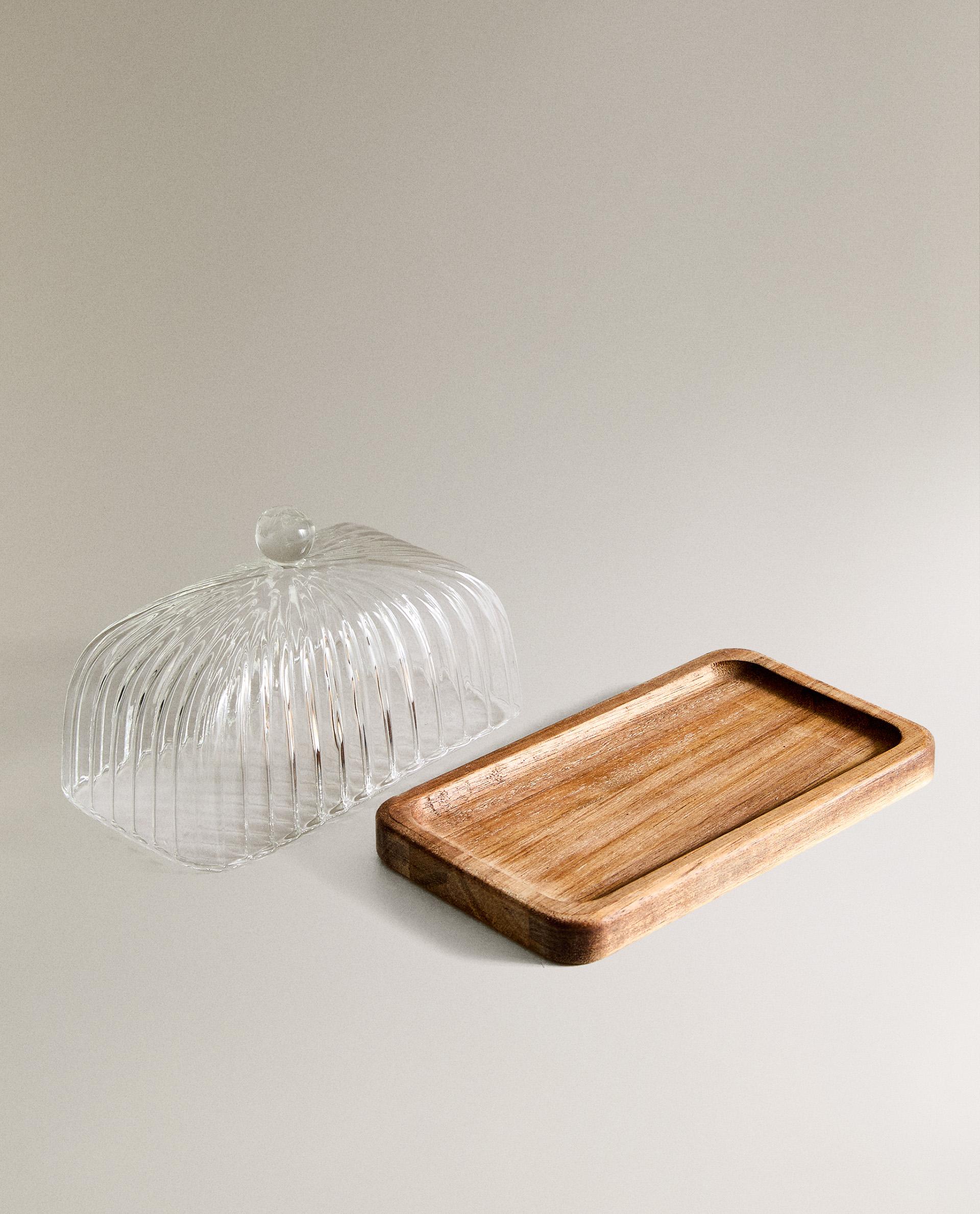 ボロシリケイトガラス 木製 バターディッシュ | Zara Home 日本/Japan