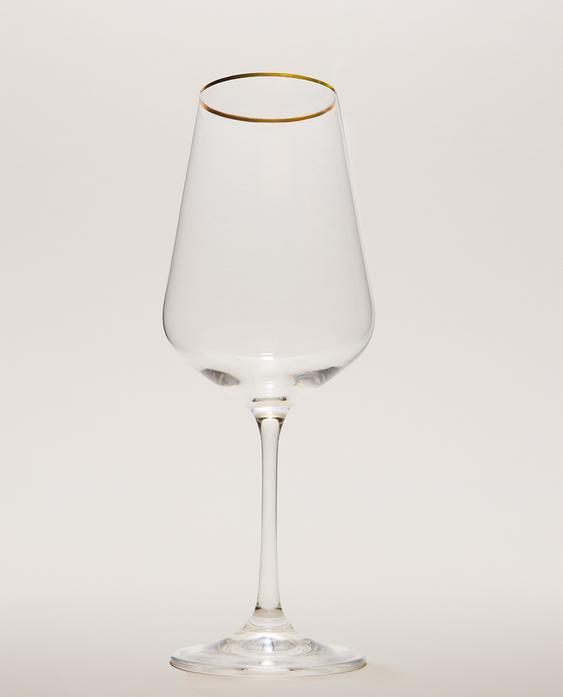 BOHEMIA CRYSTAL GLASS WITH GOLD RIM