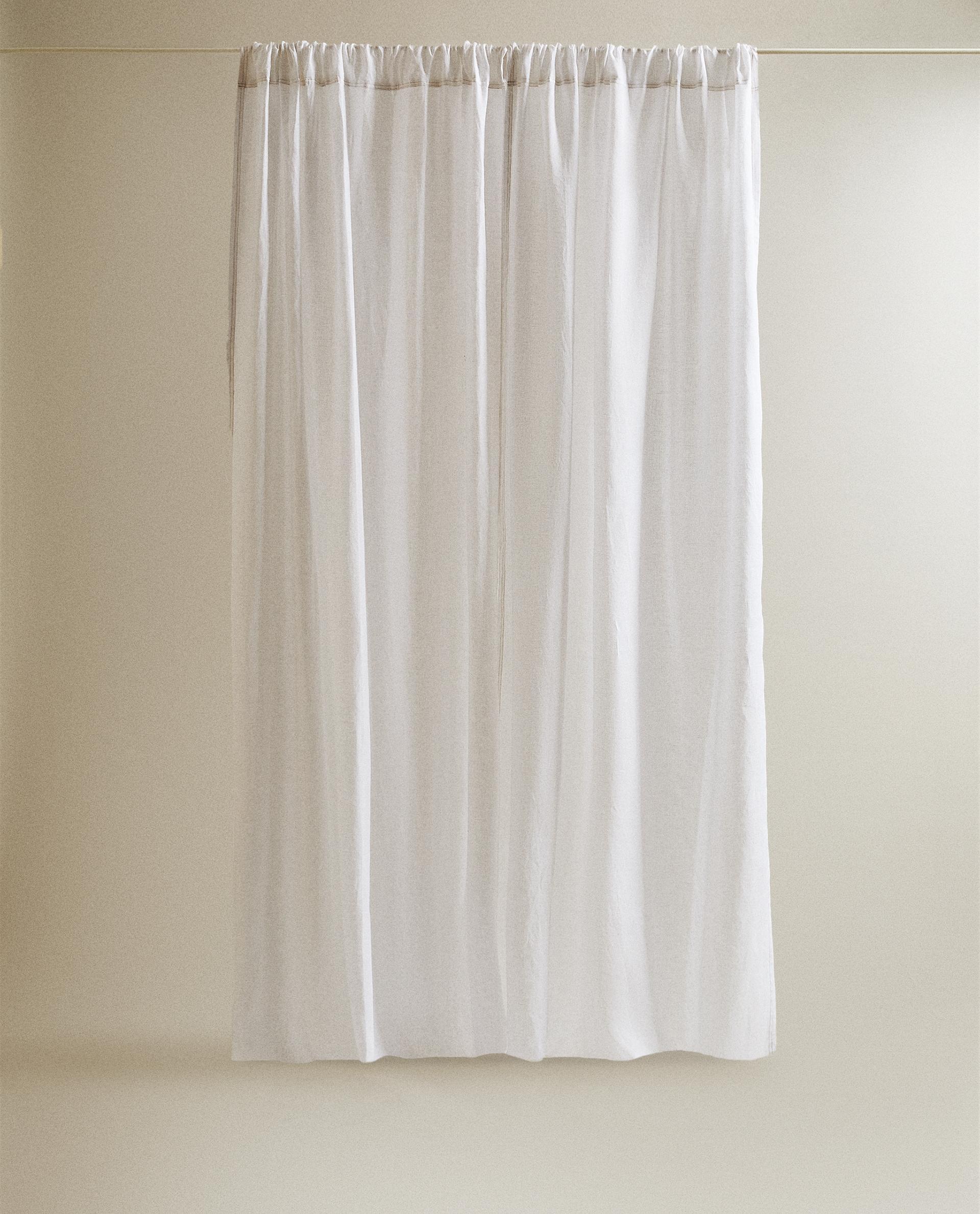 DOUBLE WIDTH LINEN CURTAIN WITH MEDIUM OPACITY product thumbnail 2
