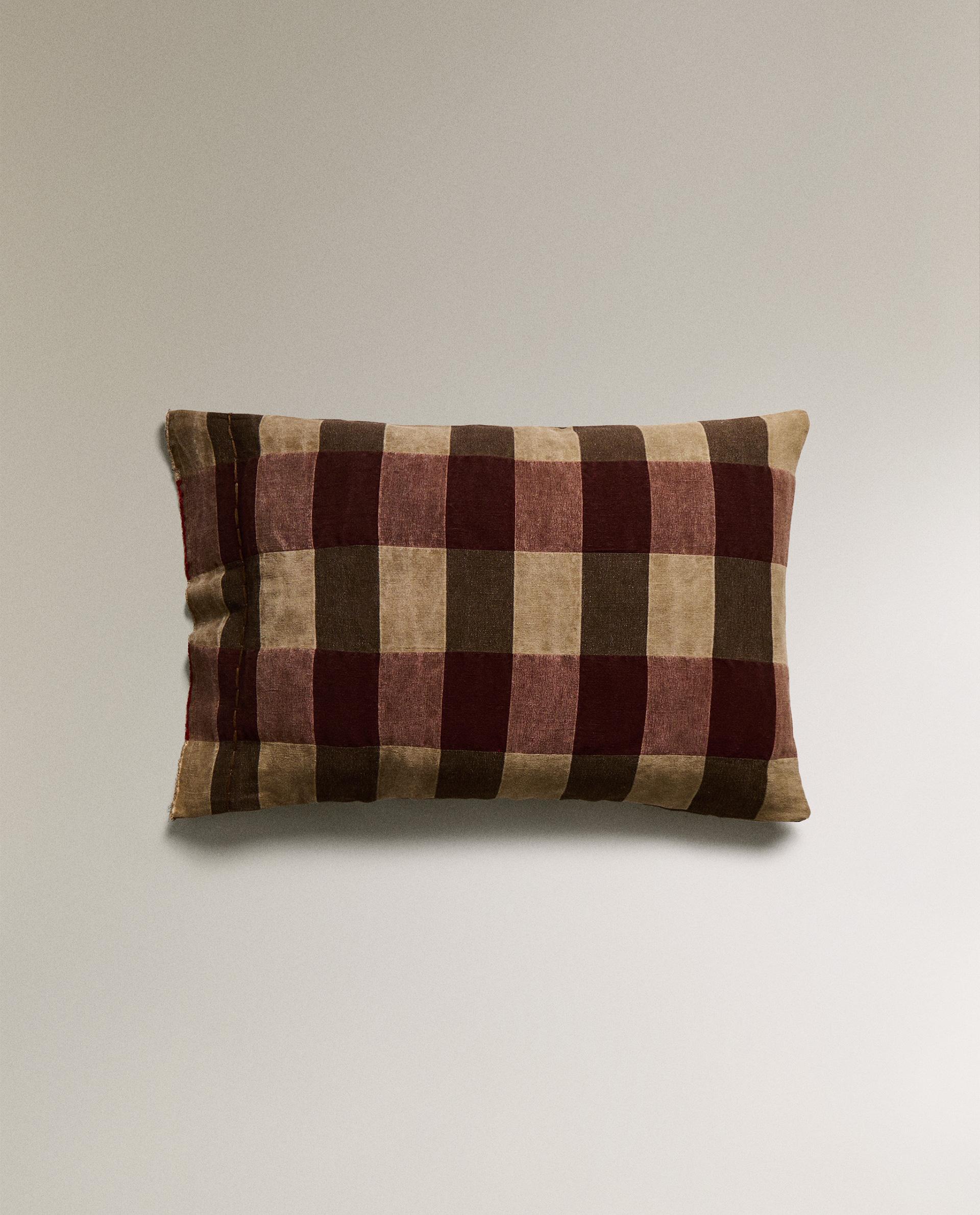 CHECK CUSHION COVER