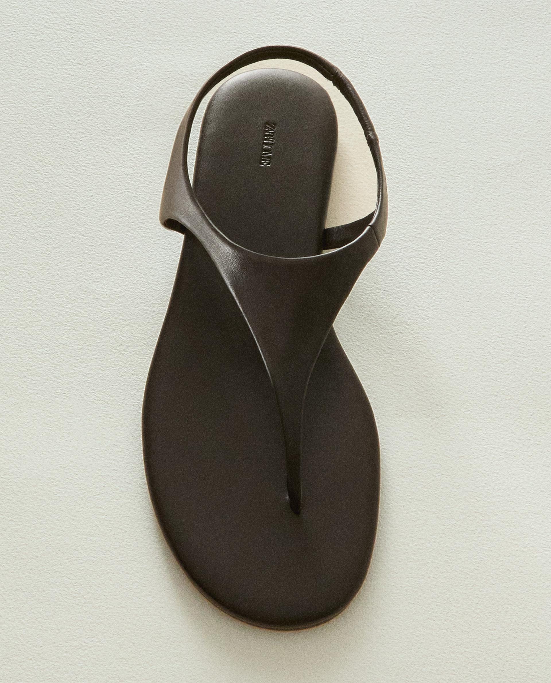 FLAT LEATHER SANDALS Zara Home United Kingdom