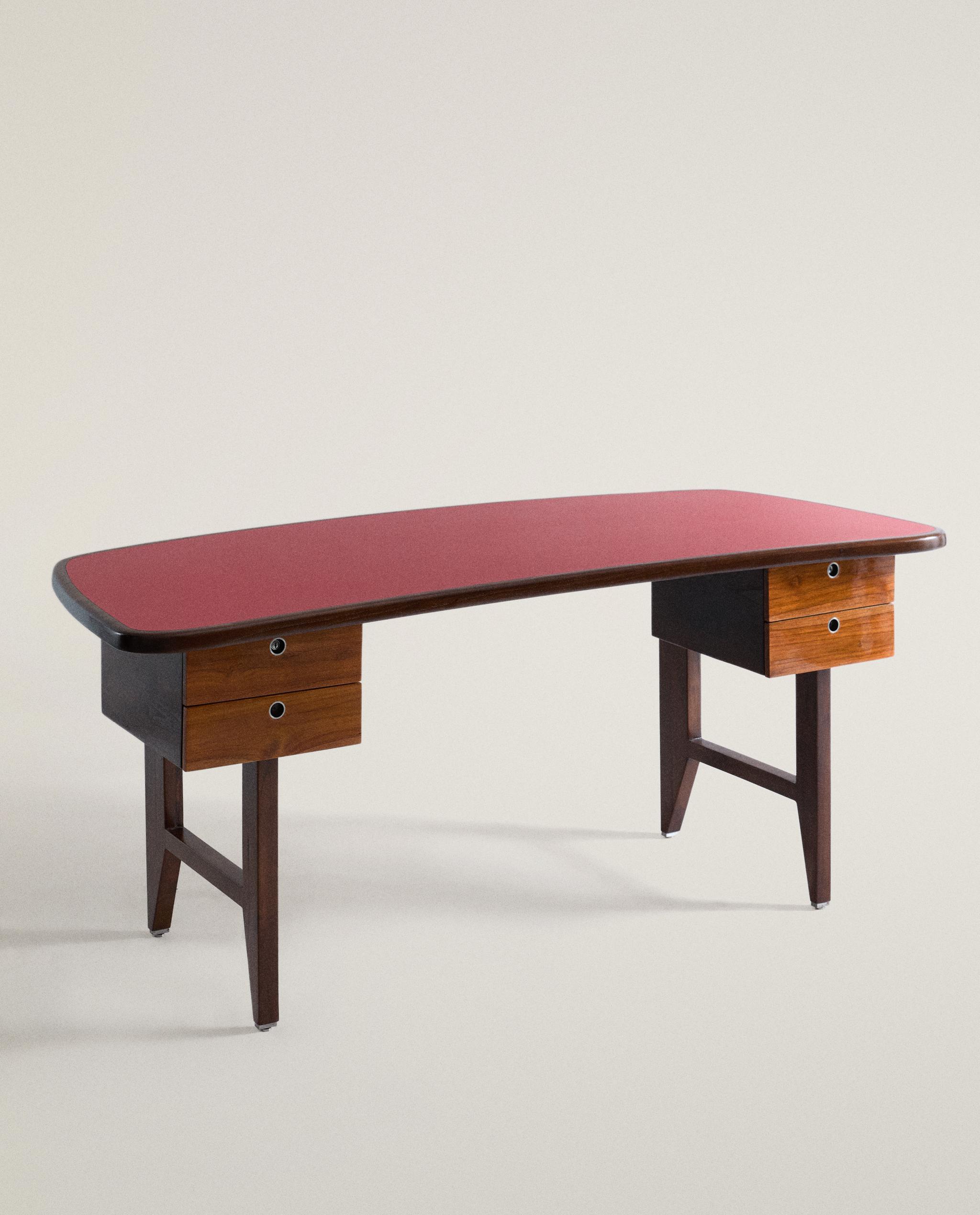 BUREAU EN BOIS DE TECK BRILLANT — Zara Home