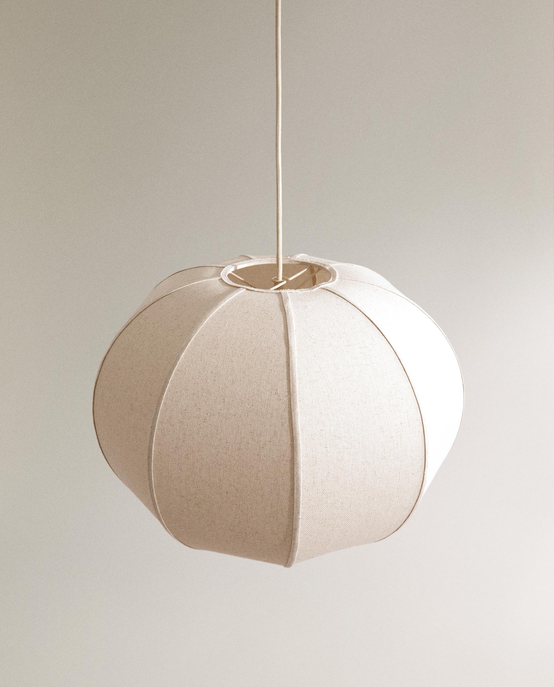 LARGE LINEN PENDANT LAMP