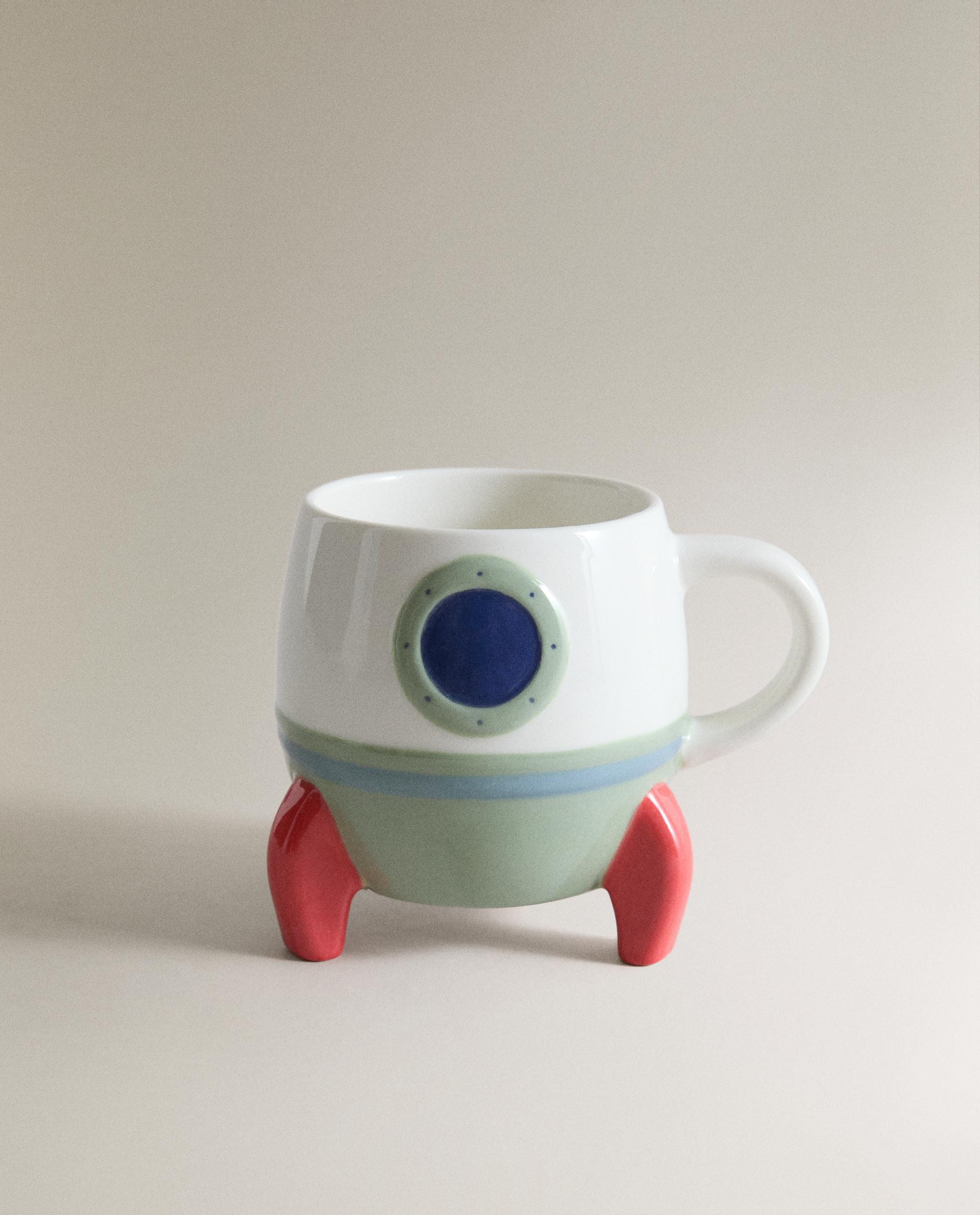 CHILDREN'S STONEWARE SPACESHIP MUG product thumbnail 4