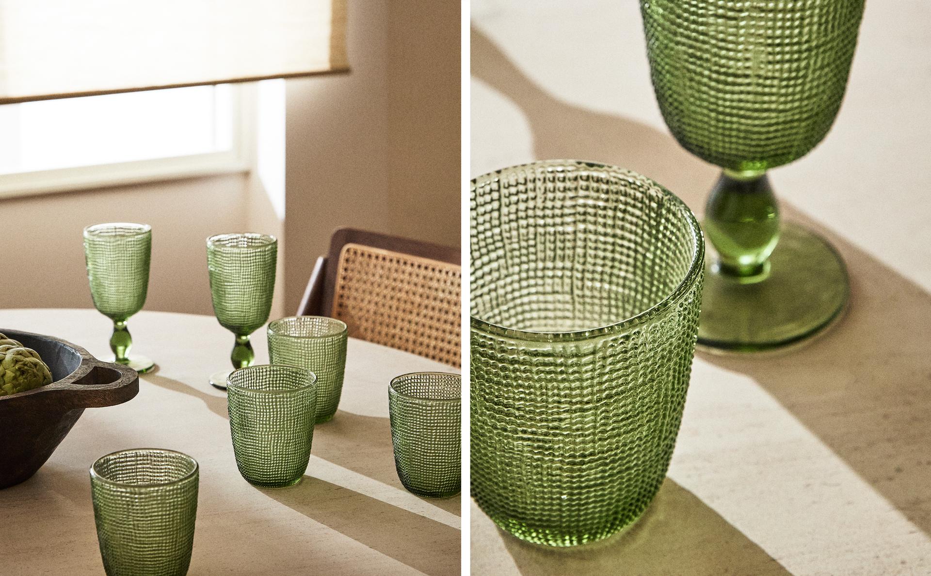 RAISED DESIGN GLASSWARE RAISED DESIGN GLASSWARE