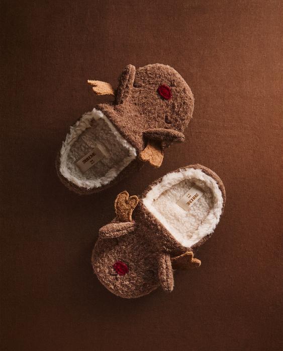 REINDEER MULE SLIPPERS