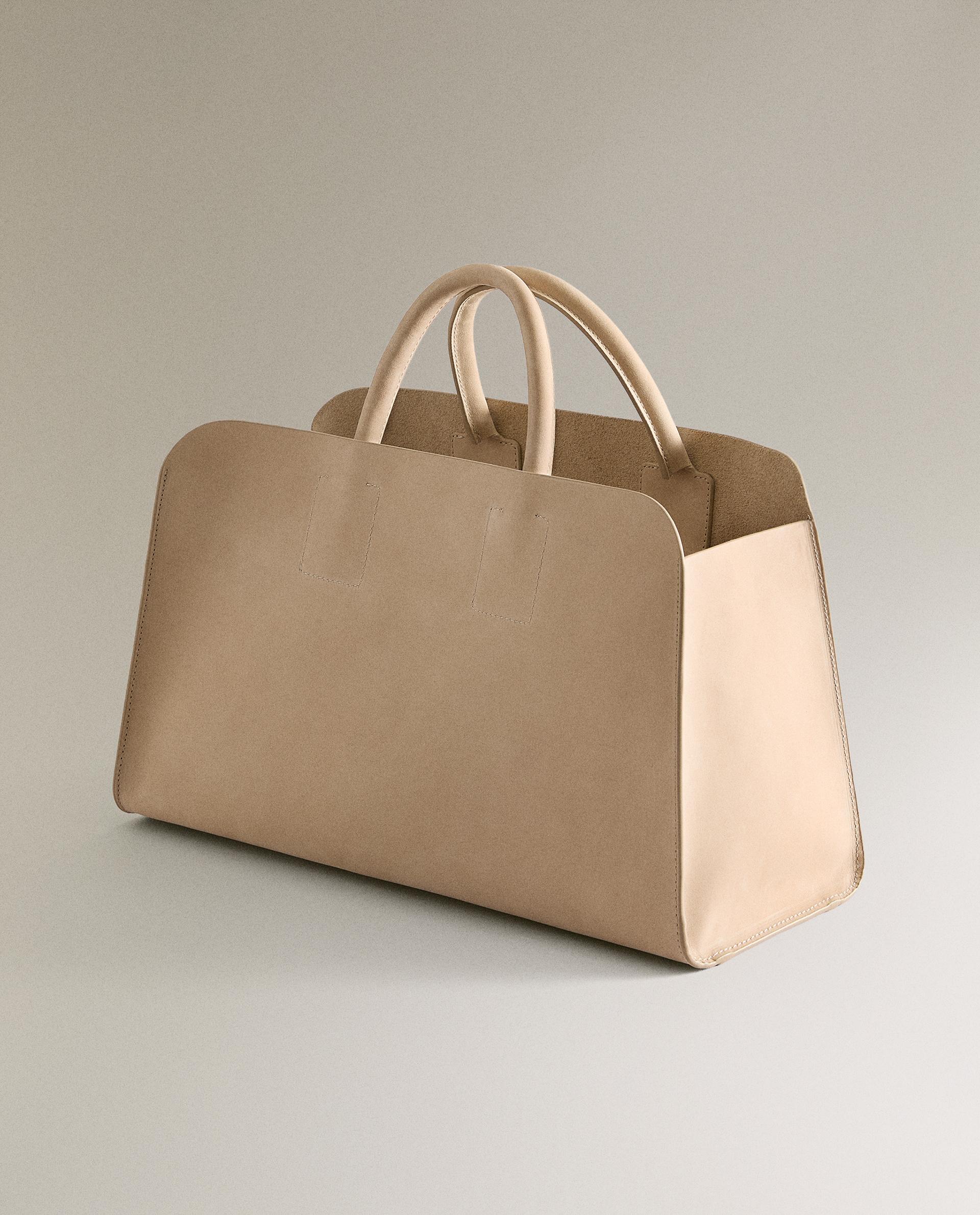 NUBUCK LEATHER MINI TOTE BAG | Zara Home UAE - ABU DHABI/AL AIN