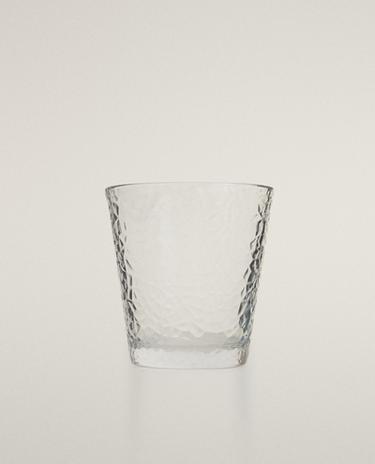 VASO VIDRIO RELIEVE ABEJA