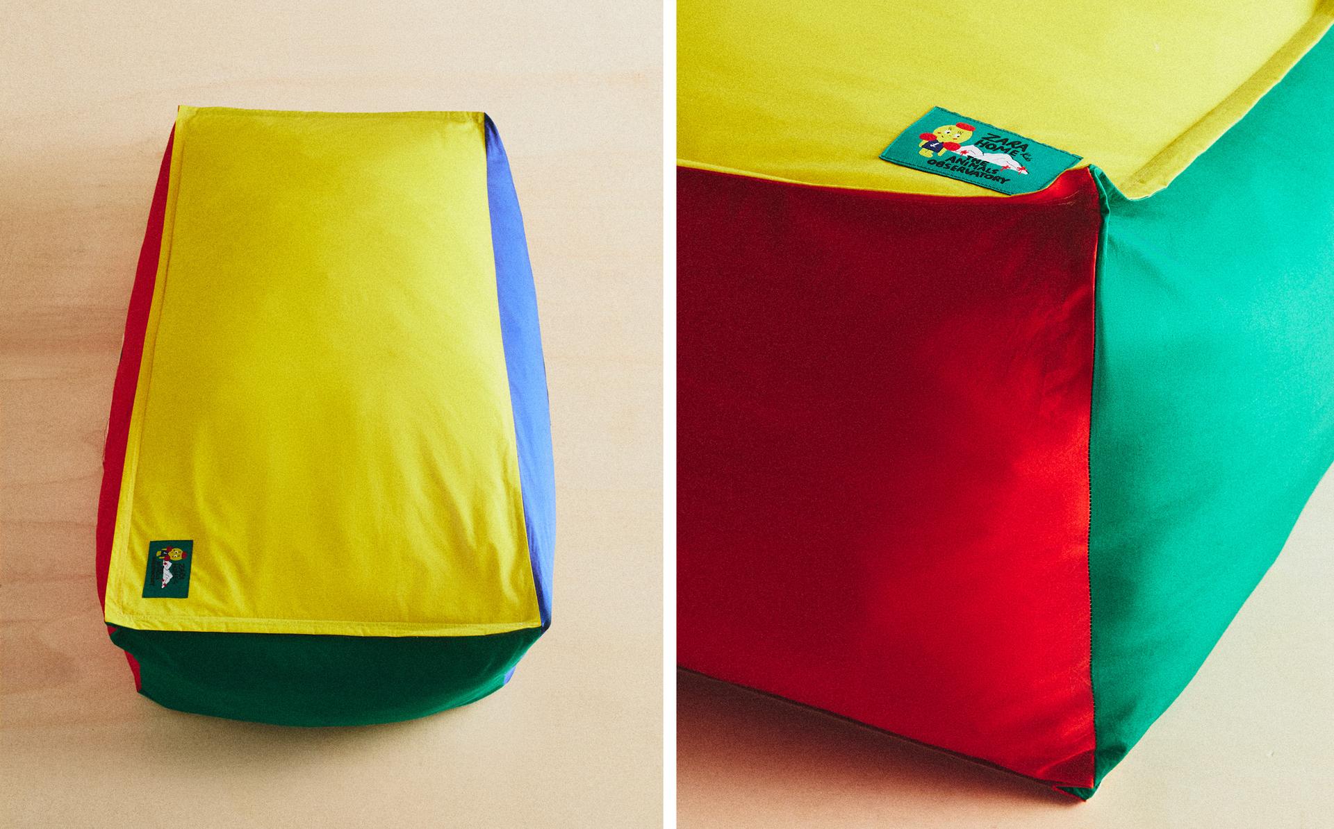 KIDS' LIMONCELLA X THE ANIMALS OBSERVATORY MULTICOLOURED POUFFE