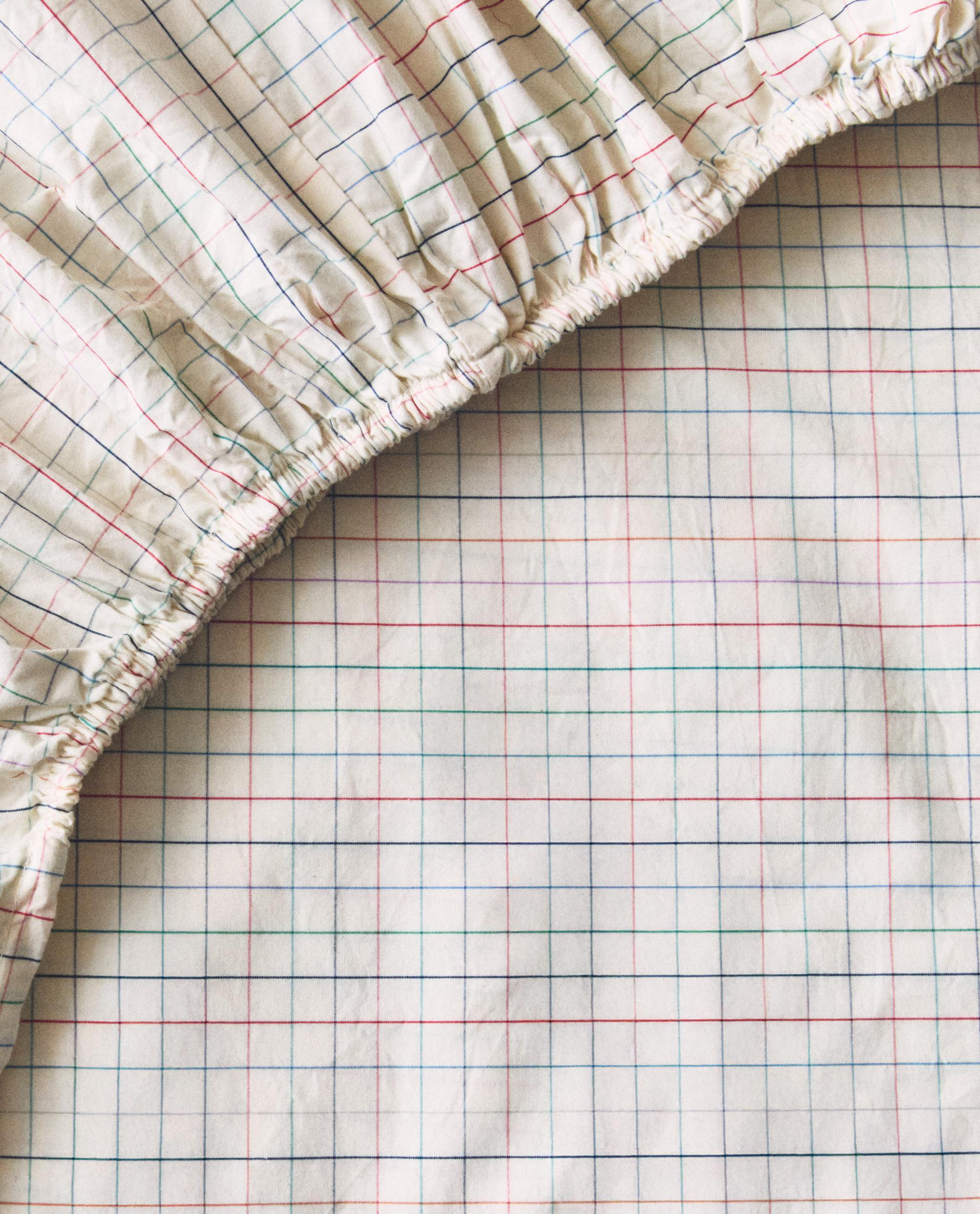 CHILDREN'S CHECK COTTON FITTED SHEET product thumbnail 8