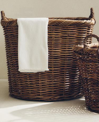 SQUARE RATTAN BASKET
