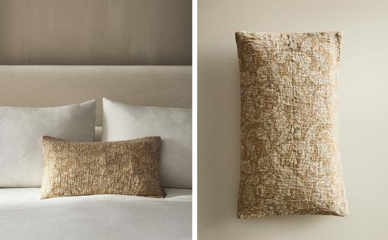MORRIS & CO. FLORAL THROW PILLOW COVER