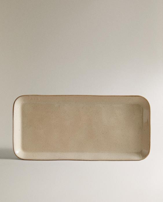 PETIT PLATEAU RECTANGULAIRE EN GRÈS