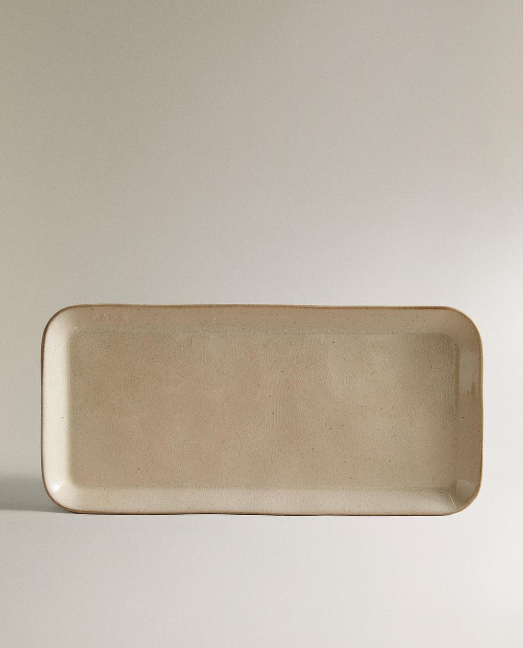 PETIT PLATEAU RECTANGULAIRE EN GRÈS PETIT PLATEAU RECTANGULAIRE EN GRÈS