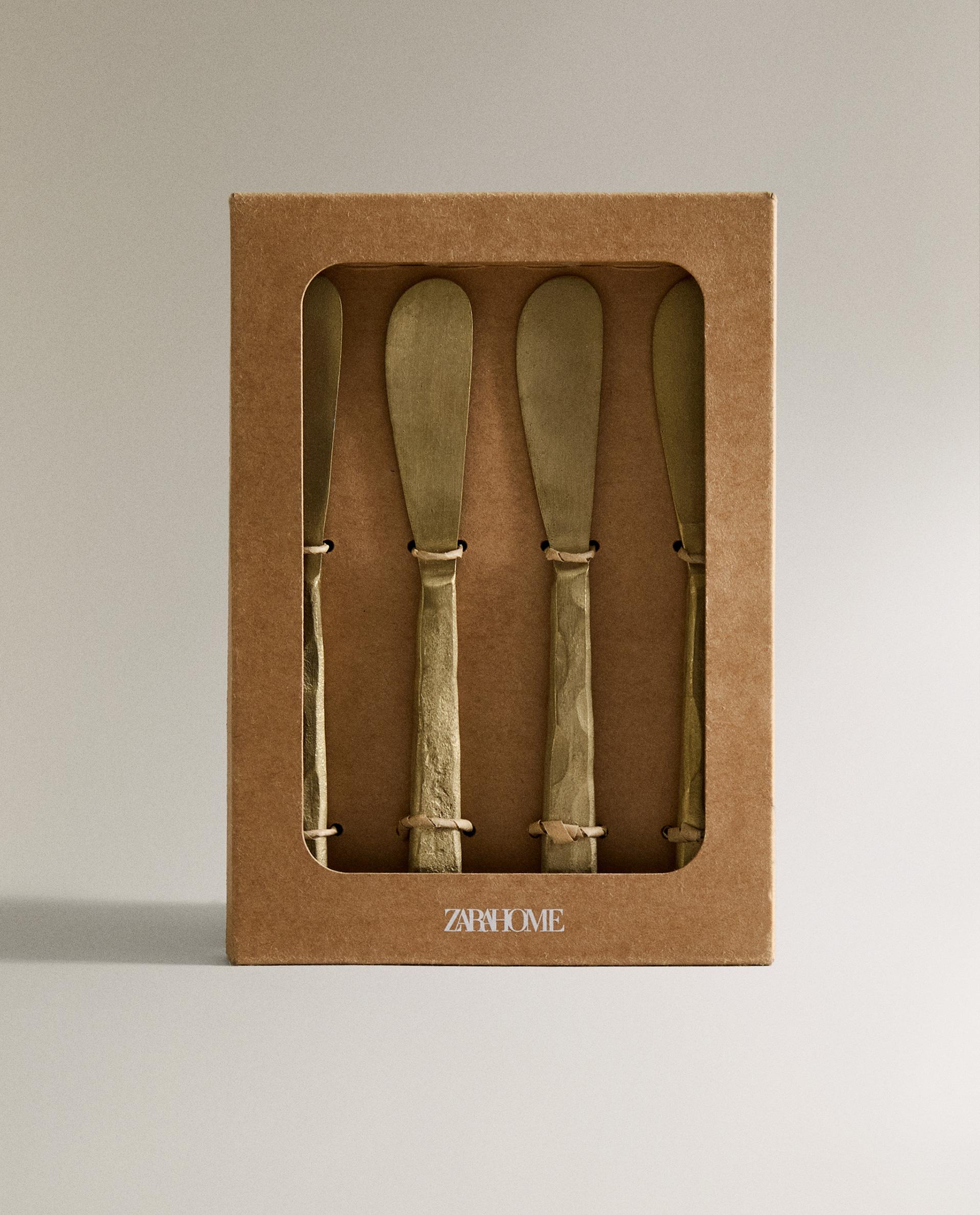 4ER-PACK BUTTERMESSER, GEHÄMMERT (4ER-PACK)