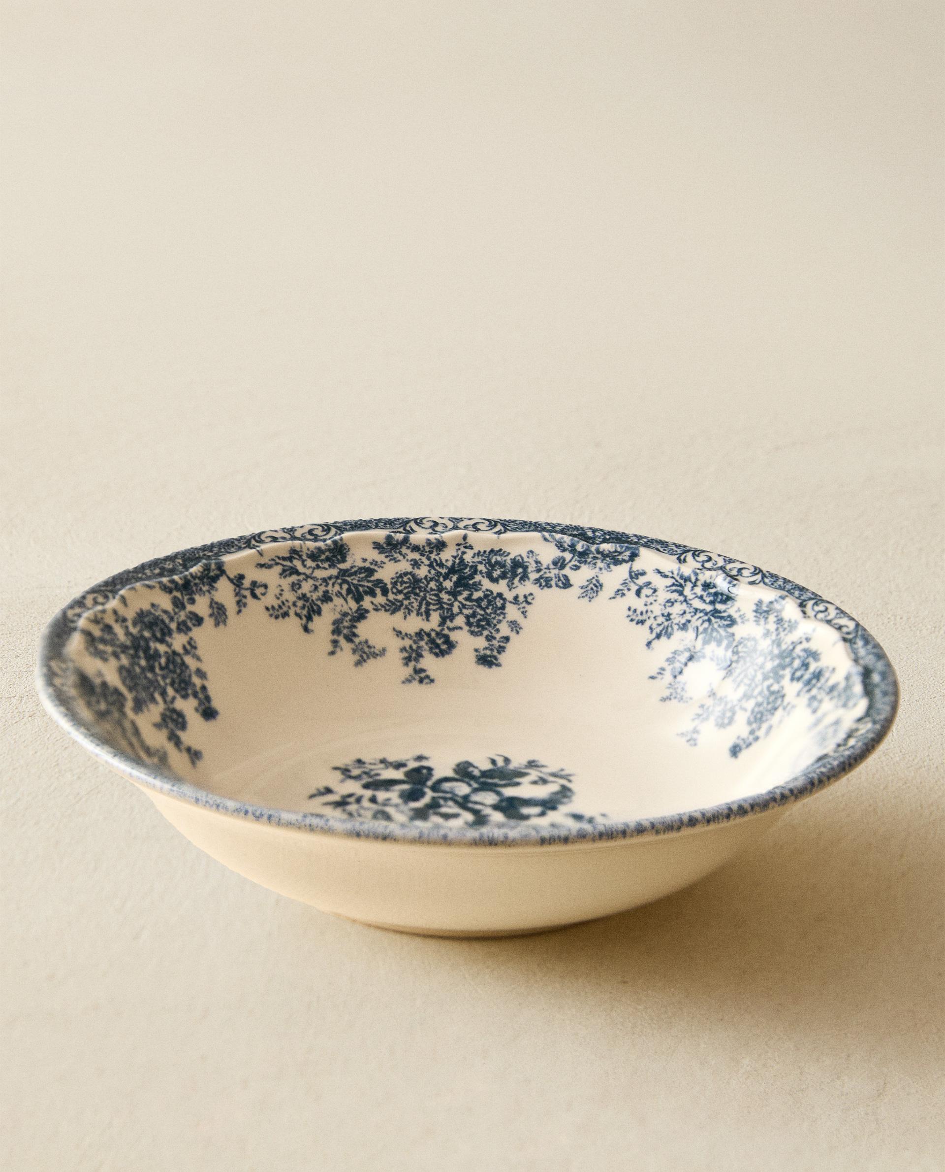 FLORAL EARTHENWARE BOWL | Zara Home United States of America
