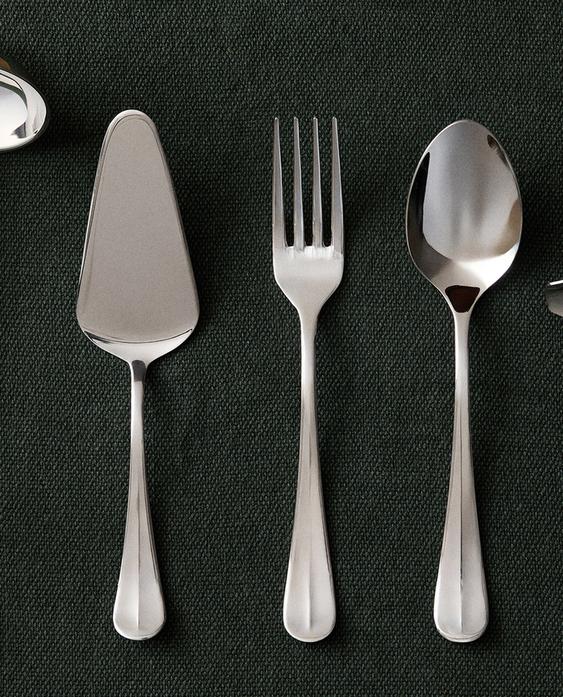 SILVER STEEL SERVING CUTLERY SET