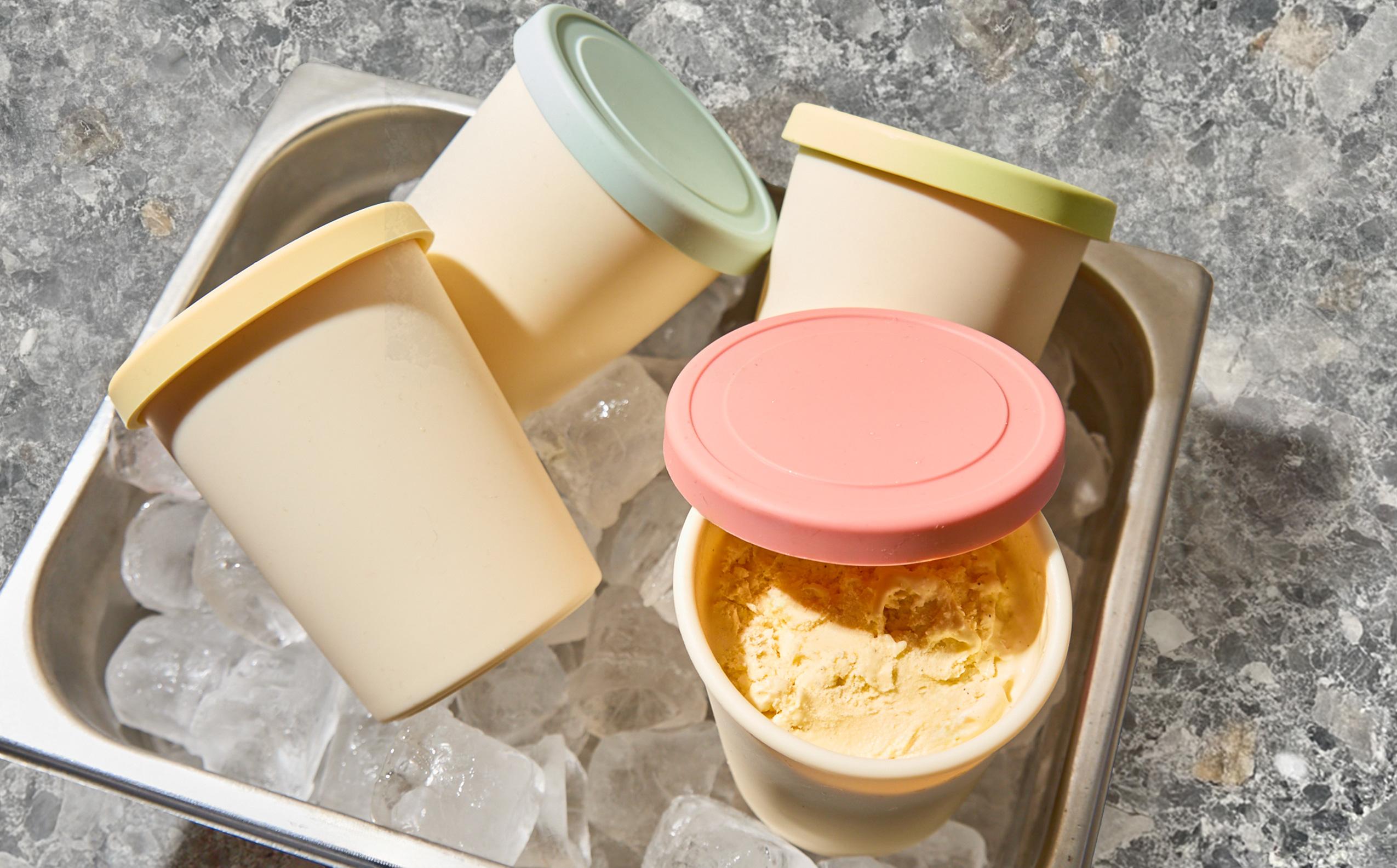 PACK OF SILICONE ICE CREAM TUBS (PACK OF 4)
