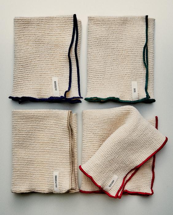 حزمة مناشف مطبخ بحياكة وافل (حزمة 4 قطعة) حزمة مناشف مطبخ بحياكة وافل (حزمة 4 قطعة)