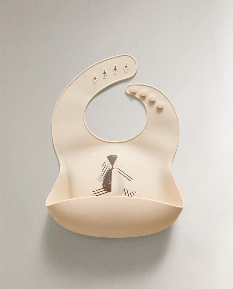 KIDS' RABBIT SILICONE BIB