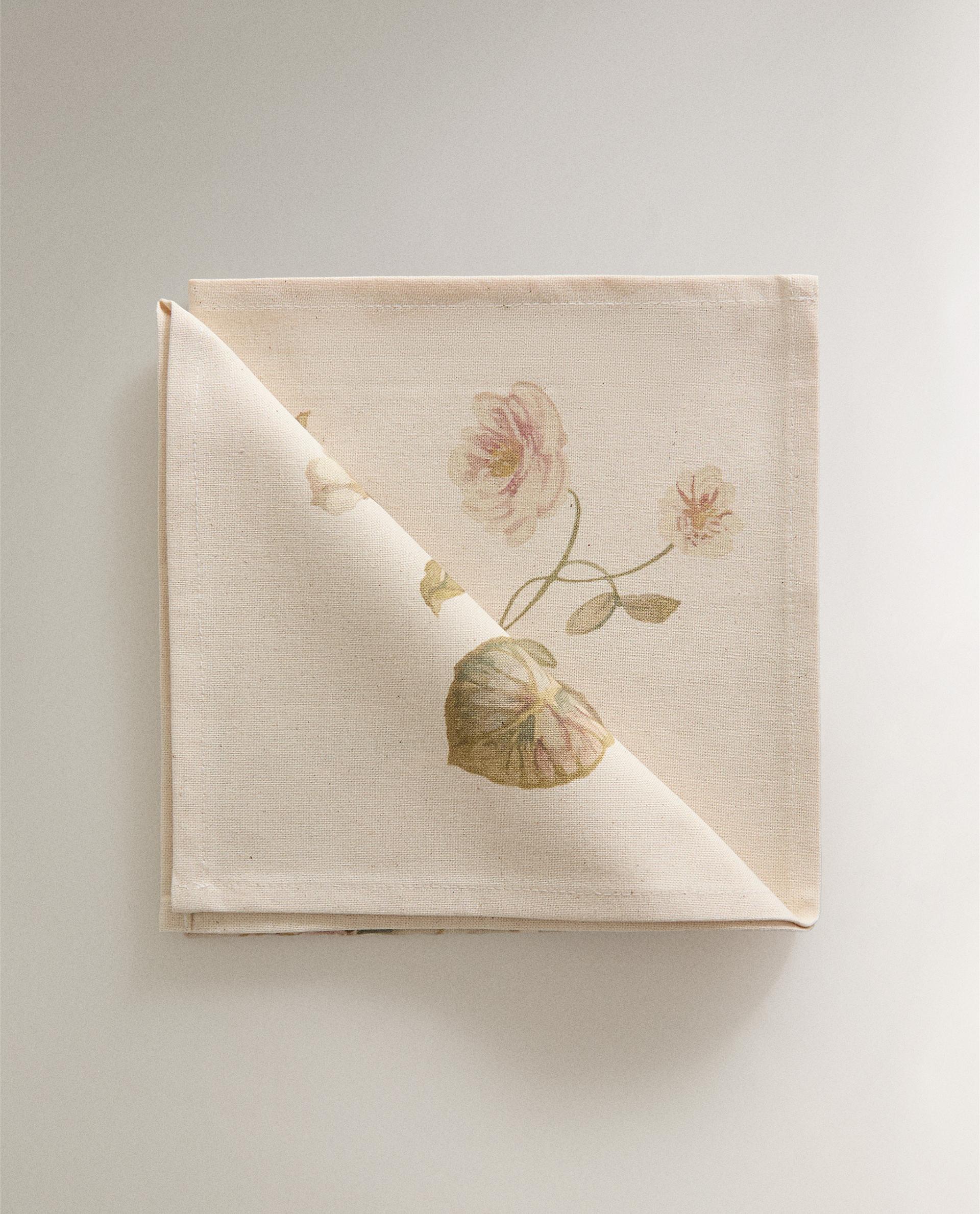 FLORAL PRINT NAPKINS (SET OF 2) Zara Home Κύπρος / Cyprus