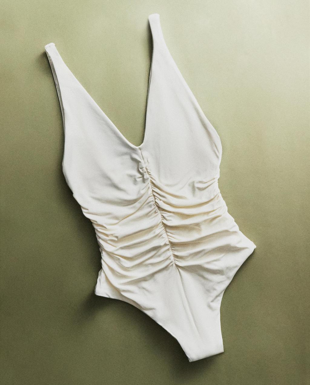 GATHERED BEACH SWIMSUIT