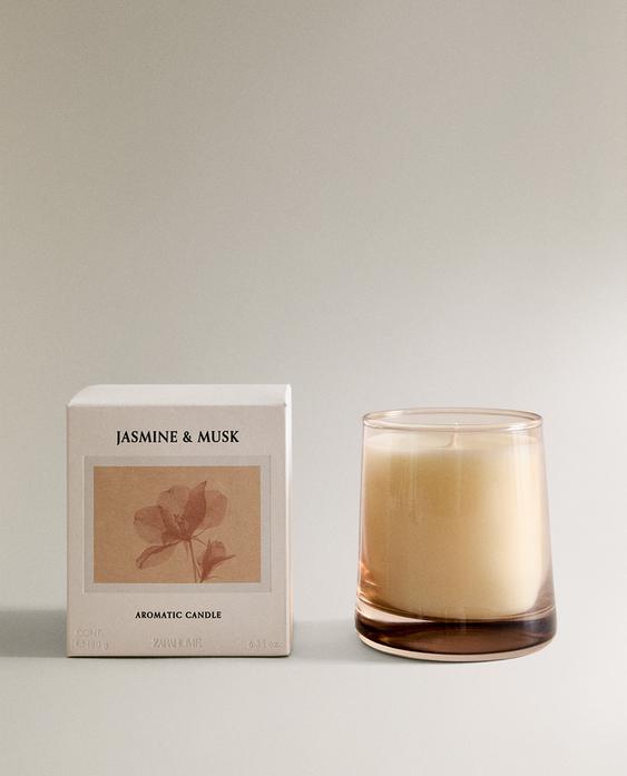 (180 G) JASMINE & MUSK SCENTED CANDLE