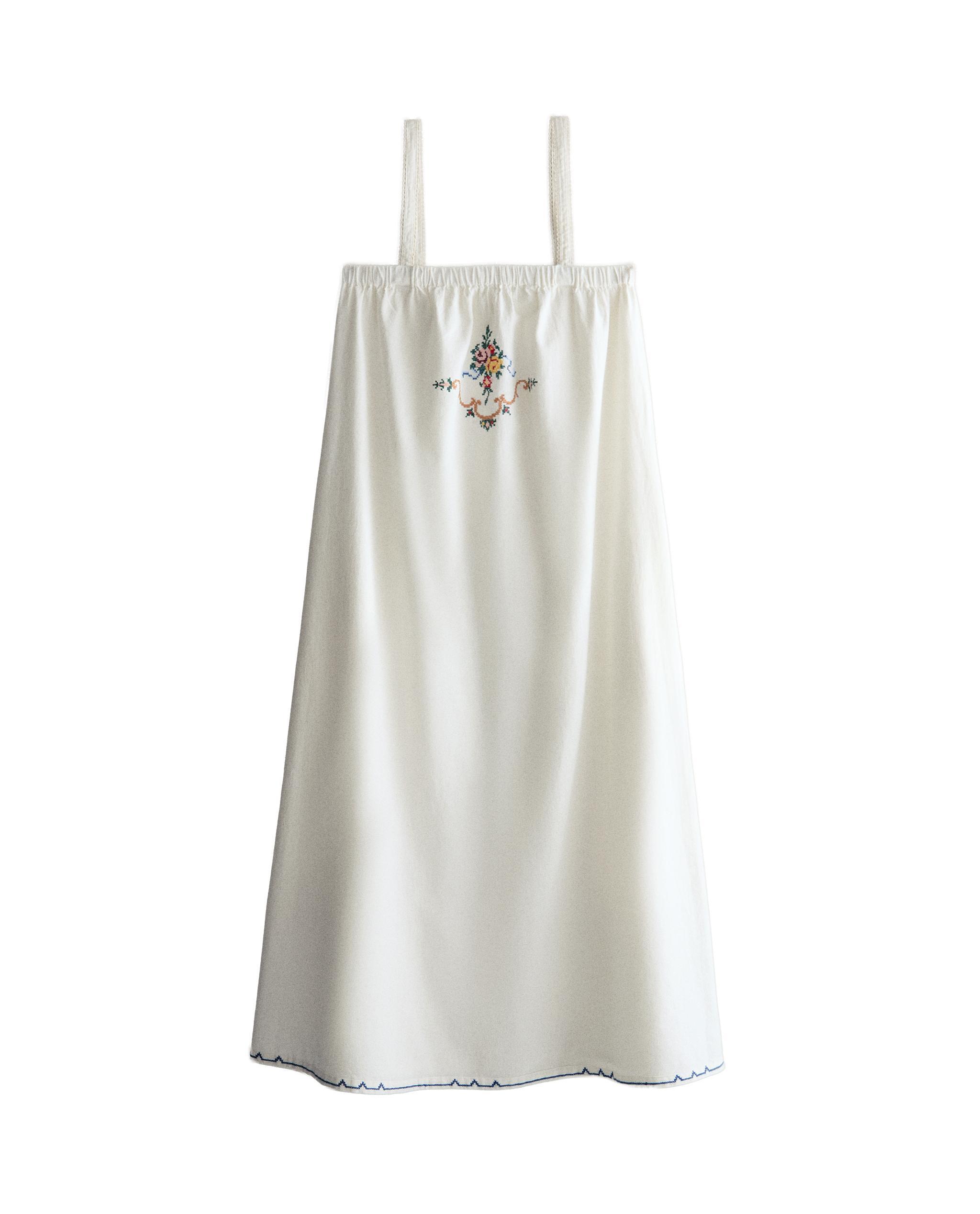 EMBROIDERED COTTON AND LINEN DRESS product thumbnail 5