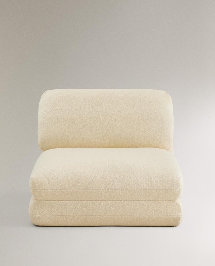 FAUTEUIL PLIANT INDIVIDUEL TISSU BOUCLÉ