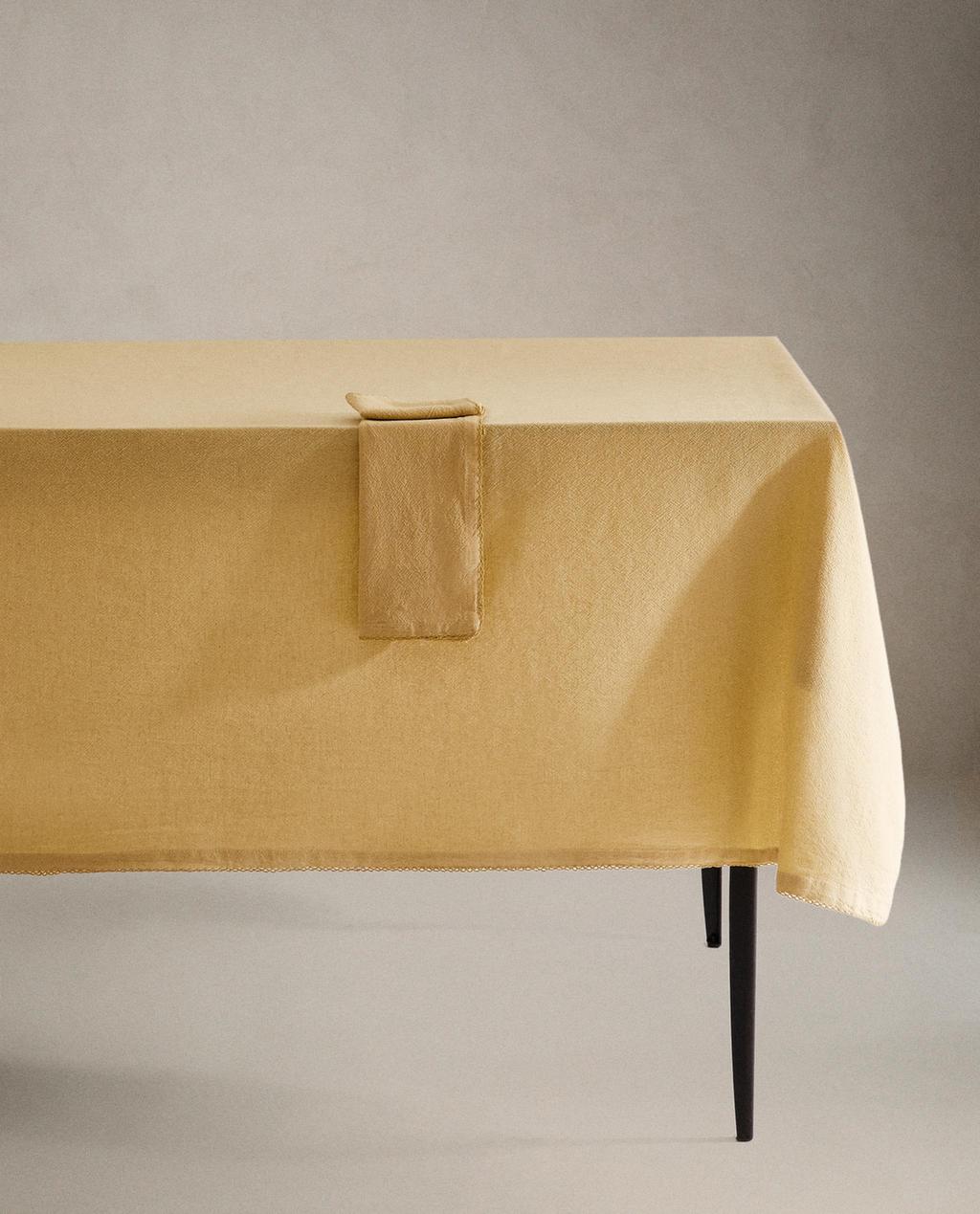 TOALHA MESA FIO TINGIDO LISA