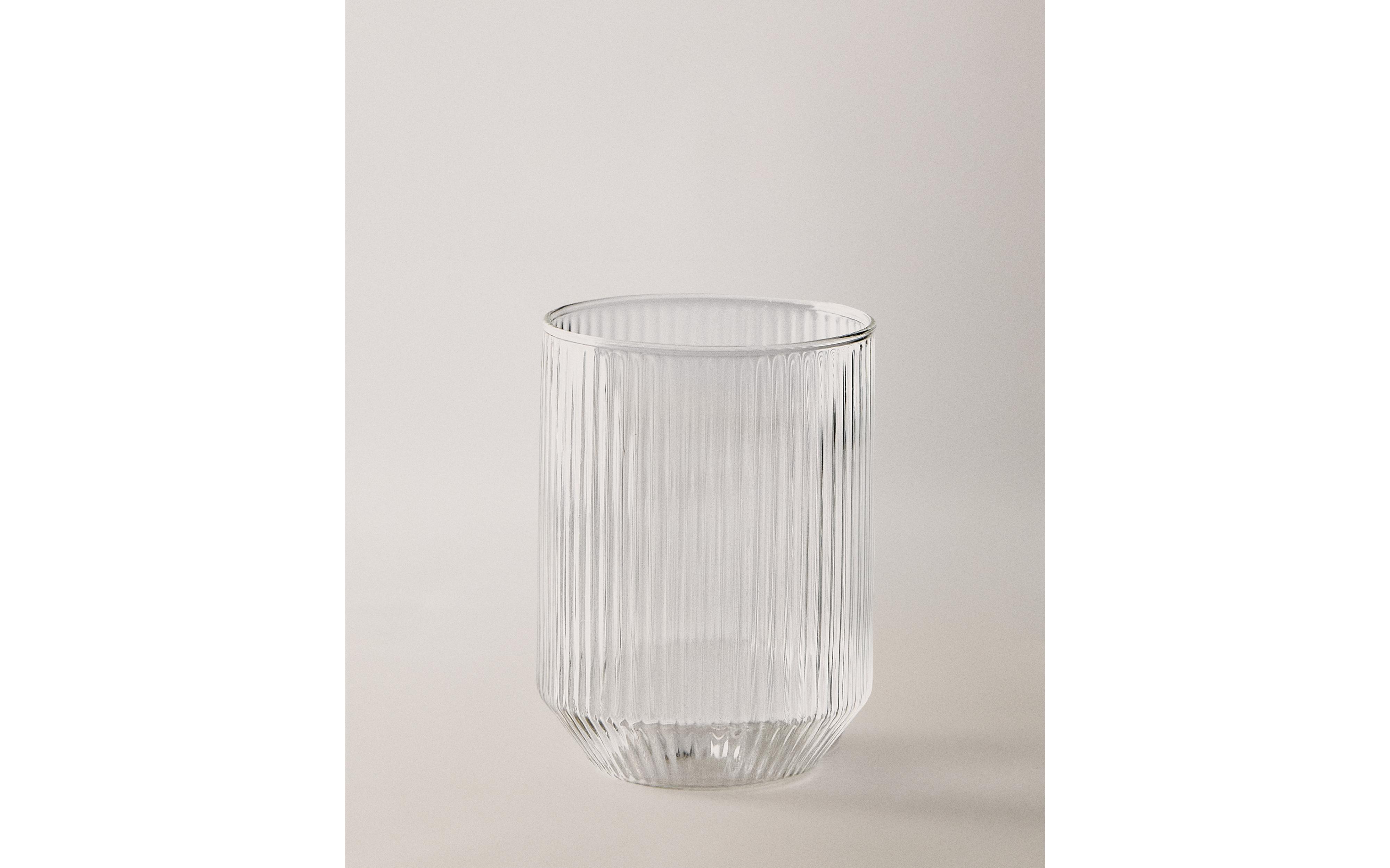 BOROSILICATE GLASS TUMBLER WITH RAISED LINES product thumbnail 3