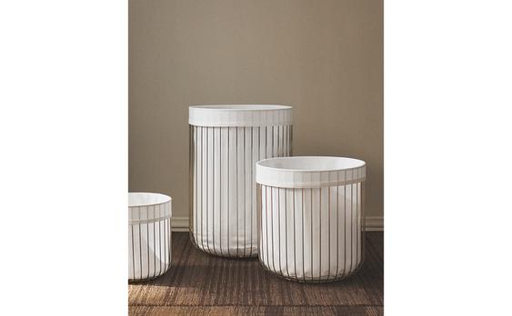 CORBEILLE AVEC TISSU INTÉRIEUR