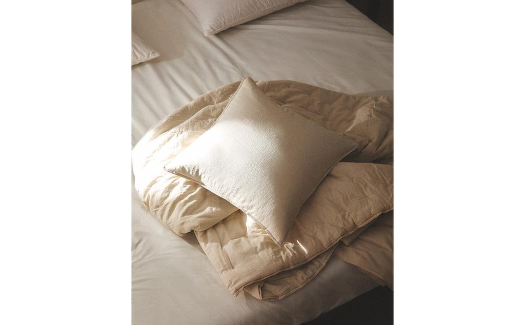 HOUSSE DE COUSSIN LIN ET COTON