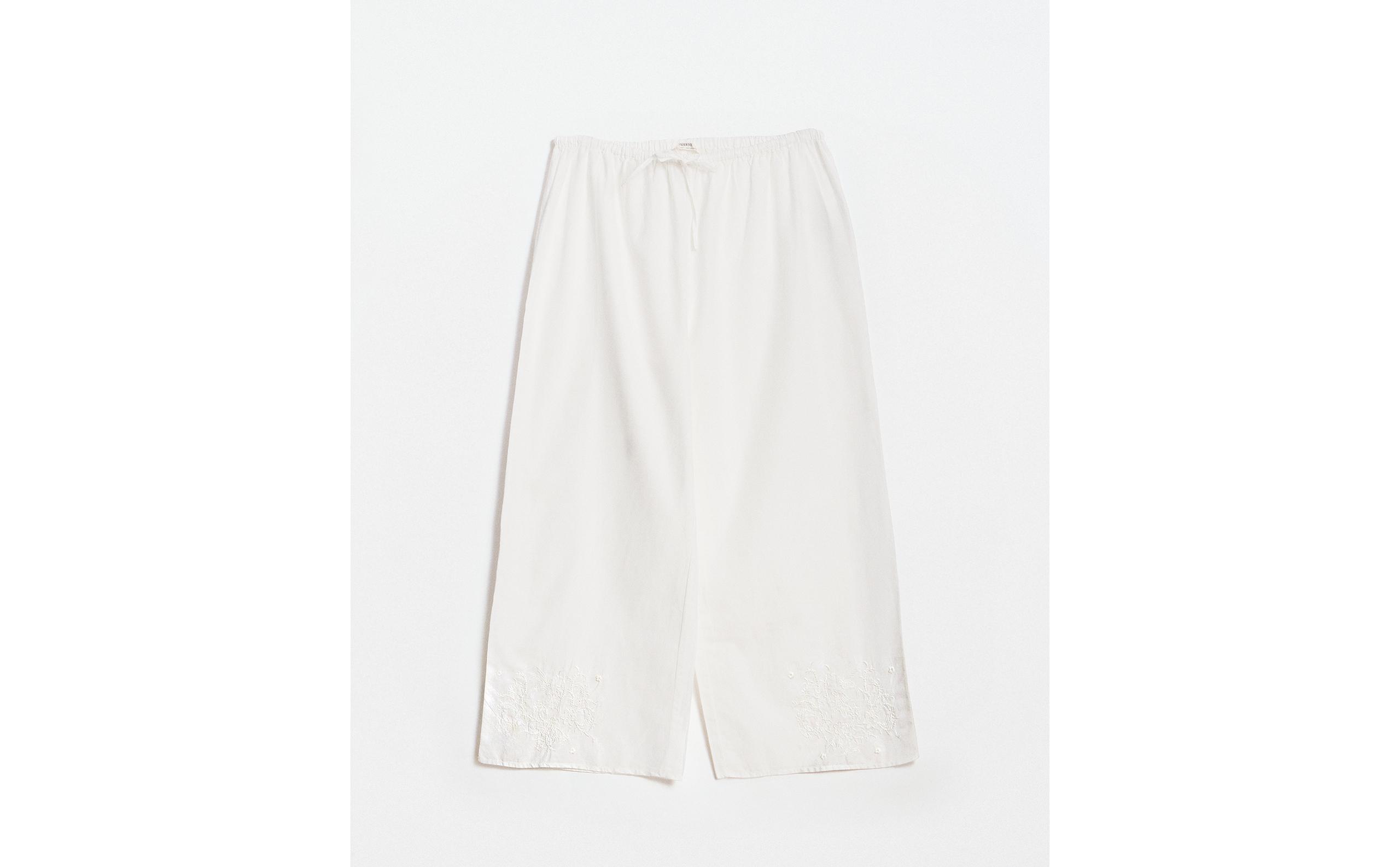 EMBROIDERED COTTON TROUSERS product thumbnail 8