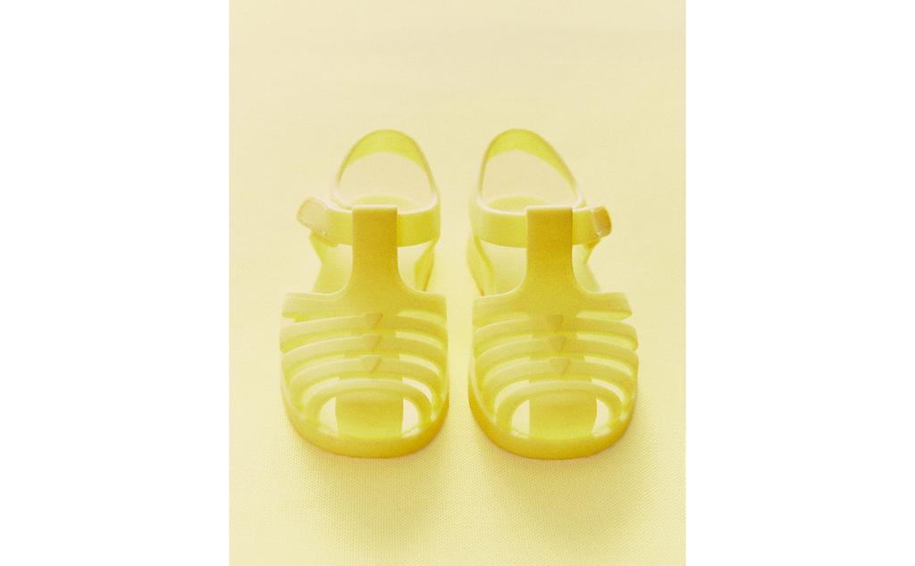 RUBBERISED CAGE SANDALS WITH HOOK-AND-LOOP STRAP