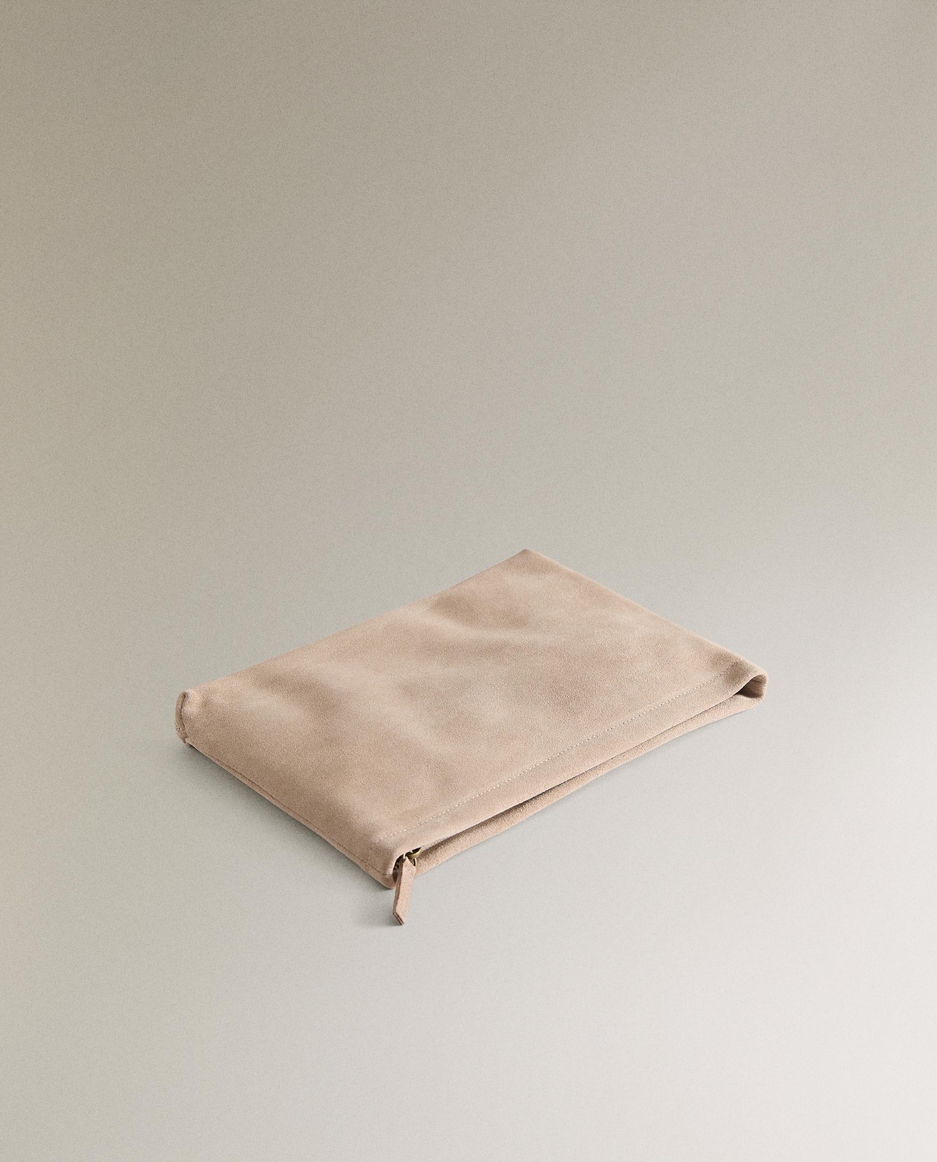 zara home 完売 スエード コスメティックポーチ 化粧 スウェード 新品