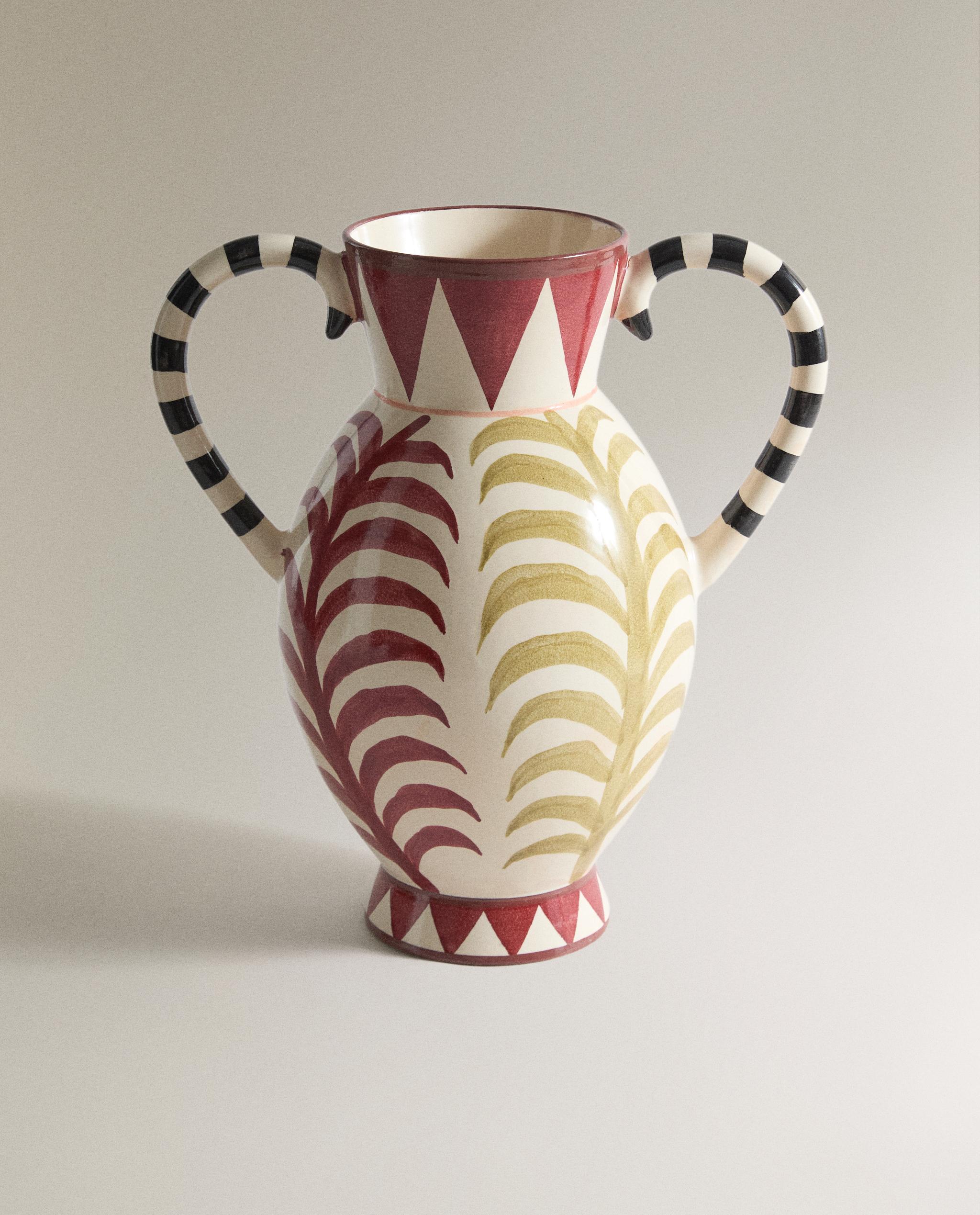 CERAMIC VASE WITH DOUBLE HANDLE product thumbnail 2