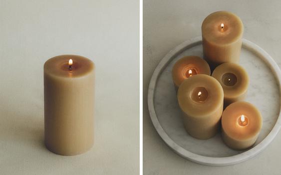 DECORATIVE CYLINDRICAL CANDLE