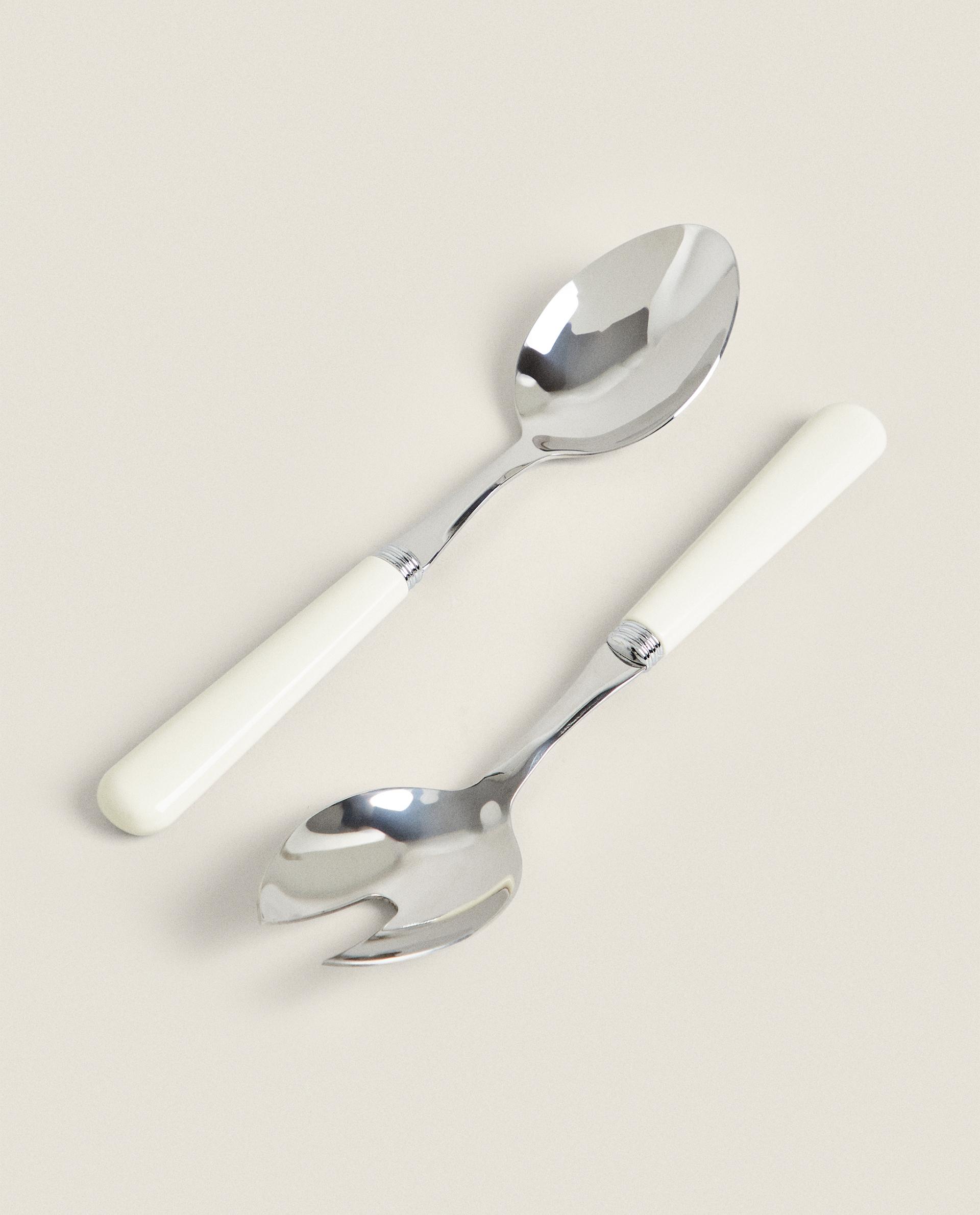 SALAD CUTLERY SET WITH COLOURED HANDLE (SET OF 2) product thumbnail 2