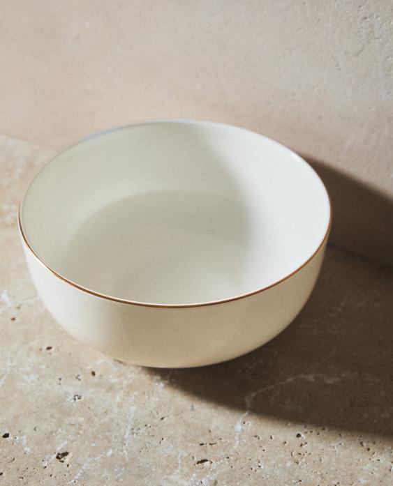RIMMED BONE CHINA BOWL